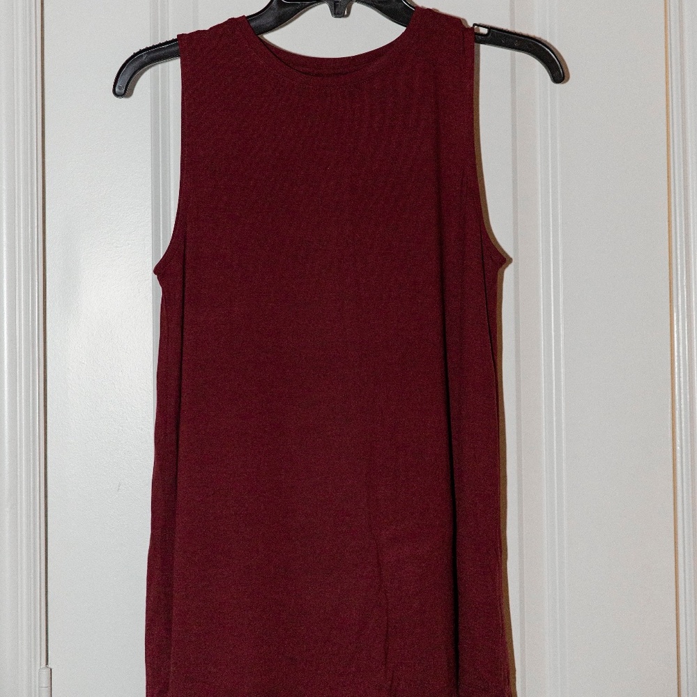 Maroon Sleeveless Blouse